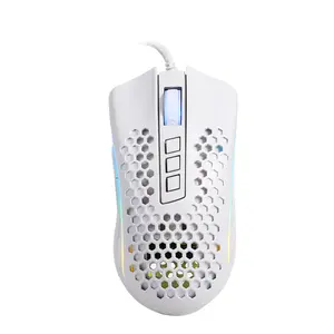 Redragon Storm Honeycomb M808W-RGB White | 7-button RGB gaming mouse with Honeycomb shell design