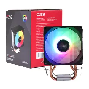 EASE EAF280R CPU Air Cooler | 2 Heat Pipes | TDP 100W | RGB Fan | 2600 RPM | 43 CFM Airflow | AM4 / AM5 / LGA1700 / LGA1851 / LGA1200 | Budget Air Cooling Solution | Copper Heat Pipes