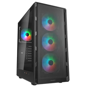 Cougar Airface Pure RGB Compact ATX Mid Tower Black | ARGB | Mesh Front | Tempered Glass