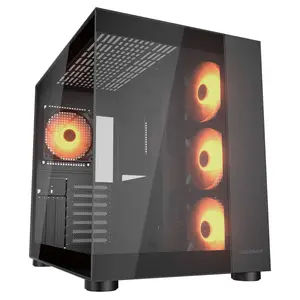 Cougar FV150 RGB Mid Tower Black | Dual Chamber | 400mm GPU | 360mm AIO | ARGB | Type-C