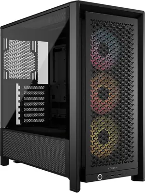 CORSAIR FRAME 4000D RS ARGB Modular Mid-Tower PC Case (Black) | FRAME Modular Case System, InfiniRail™ Fan Mounting, 3x Pre-Installed RS120 ARGB PWM Fans & Back-Connect (BTF) Motherboard Support