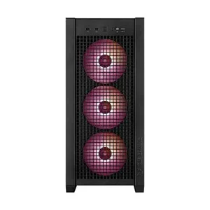 ASUS TUF Gaming GT302 ARGB Mid-Tower ATX PC Case (Black) | High-Airflow Square-Mesh Front Panel, 4x Pre-Installed 140mm AR140 ARGB PWM Fans, Back-Connect (BTF) Motherboard Support & Detachable Top Panel