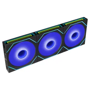 LIAN LI UNI FAN SL-INF  Reverse 120mm ARGB PWM PC Cooling Fan 3-Pack with L-Wireless Controller | Dual-Sided Frame Design, 2.4 GHz L-Wireless Sync & Motherboard Dual-Mode Control, Triple-Zone Infinity Mirror RGB & FDB Bearing