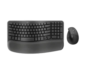 Logitech Wave Keys and Lift Vertical Ergonomic Wireless Keyboard and Mouse Combo | Model: Wave Keys + Lift Combo
