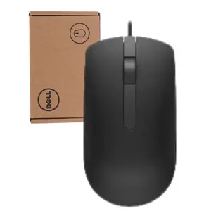 Dell MS116 Optical Wired Mouse (Black) | Model: MS116 (275-BBCB), 1000 DPI Optical LED Tracking, 3-Button Ambidextrous Design, Wired USB Interface, 6-Foot (1.8m) Cable Length, Plug-and-Play Compatibility (original mouse boxed packed)