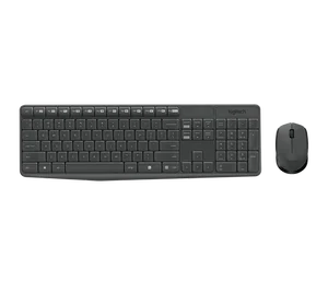 Logitech MK235 Wireless Keyboard and Mouse Combo (Charcoal Grey)