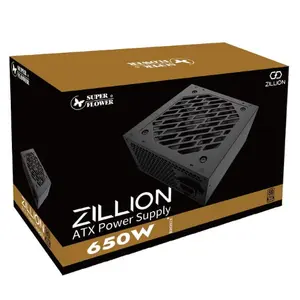 Super Flower Zillion DB 650W 80 PLUS Bronze Non-Modular Power Supply – SF-650Z12DB (DC-to-DC Platform / 105°C Taiwanese Capacitor / 120mm Silent Fan / Stealth Black Flat Cables / Multi-Protection Suite / Single +12V Rail)