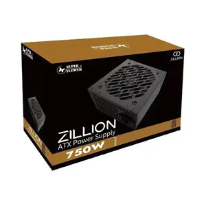 Super Flower Zillion DB 750W 80 PLUS Bronze Non-Modular Power Supply – SF-750Z12DB (DC-to-DC Platform / 105°C Taiwanese Main Capacitor / 120mm Silent Fan / Stealth Black Flat Ribbon Cables / 62.5A Single +12V Rail / Full Protection Suite)