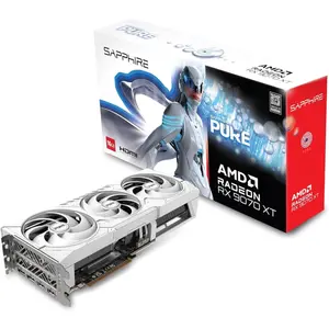 Sapphire PURE AMD Radeon RX 9070 XT 16GB OC White Gaming Graphics Card   