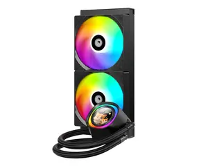 ID-Cooling FX240 LCD Black | 240mm AIO | 1.48" Full-Color LCD + ARGB Ring | Gen7 Pump | 350W TDP