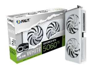 Palit GeForce RTX 5060 Ti White OC 16GB GDDR7 — Blackwell | 2602 MHz | Dual Fan | SFF | DLSS 4