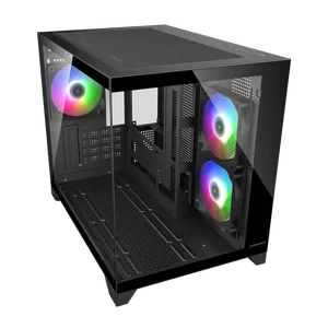 Cougar FV150 Mini Black & White | Dual Chamber | Reverse Connector MB | 400mm GPU | 360mm AIO