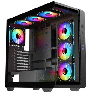 Astro AGC-U31A ATX Gaming Case | 4x ARGB Infinity PWM Fans | 6-Port Hub + Remote | BTF MB | GPU≤430mm