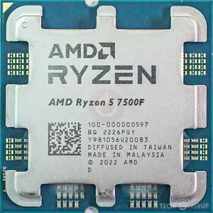 AMD Ryzen 5 7500F Processor (Tray) – 6 Cores, 12 Threads, Up to 5.0 GHz, Socket AM5