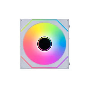 LIAN LI UNI FAN SL-INF Wireless 120mm ARGB PWM PC Cooling Fan 3-Pack with L-Wireless Controller (white) | Cable-Free Interlocking Daisy-Chain System, 2.4 GHz L-Wireless Sync, Triple-Zone Infinity Mirror RGB & FDB Bearings
