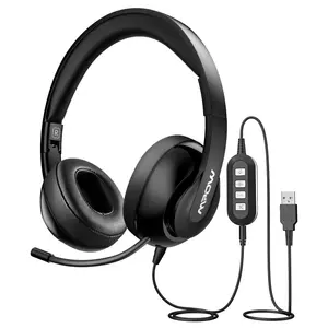 MPOW BH224A / T224 Foldable USB & 3.5mm Calling Headset (Black)