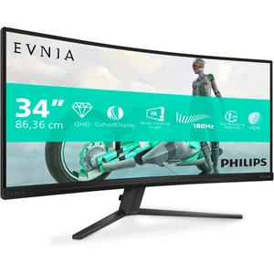 hilips Evnia 34M2C3500L 34" WQHD 180Hz 0.5ms Curved Fast VA Gaming Monitor (34M2C3500L/69)