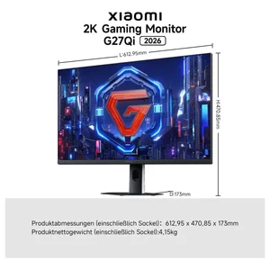 Xiaomi G27Qi 27" 2K QHD 180Hz / 200Hz Fast IPS Esports Gaming Monitor – P27QCA-RGGL / P27QDB-RGGL (2560×1440 / 1ms GTG / AMD FreeSync / 95% DCI-P3 & 100% sRGB / ΔE<2 / TÜV Low Blue Light & DC Dimming / Dual DP 1.4 & Dual HDMI 2.0 / Tilt Stand)