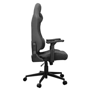 COUGAR Explore Royal Gray F | Gaming Chair | Retractable Footrest | 3D Armrests | Scalloped Seat | Imitation Linen | Head & Lumbar
