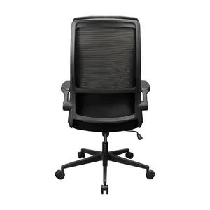 COUGAR Stryder Black | Highback Ergonomic Hybrid Workspace Chair | Flip-Up Armrests | Imitation Linen | TÜV Certified