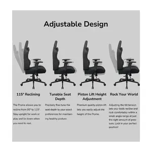 COUGAR Pryme Gold F | High-Back Gaming Chair | Imitation Linen | Adjustable Seat Depth | Discreet Lumbar Pillow | Class 4 Lift
