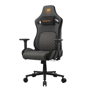 COUGAR Defensor Gray-Orange | Gaming Chair | PushBack Advanced Lumbar System | 4D Folding Armrests | Magnetic Memory Foam Neck