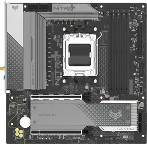 Sapphire NITRO+ B850M WIFI — AMD AM5 | B850 | Micro-ATX | DDR5-8000 | PCIe 5.0 | WiFi 6 | 4× DIMM | Premium VRM