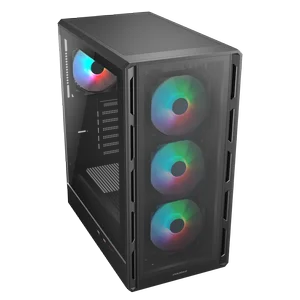 Cougar Airface Pure RGB Compact ATX Mid Tower Black | ARGB | Mesh Front | Tempered Glass