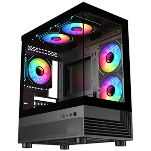 Astro AGC-L17M Micro-ATX Gaming Case | 3x ARGB Infinity Fans | 6-Port Hub + Remote | GPU≤345mm