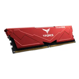 TEAMGROUP T-Force Vulcan 64GB (2x32GB) DDR5 6000MHz CL38 Desktop Gaming Memory — Red