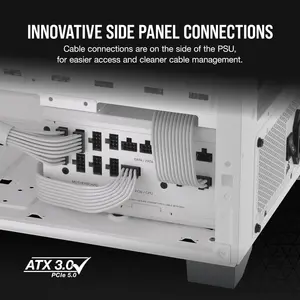 CORSAIR RMx Series RM1000x 1000W Fully Modular ATX Power Supply (White) | 80 PLUS Gold Certified, Zero RPM Fan Mode, 100% Japanese 105°C Capacitors & White Modular Sleeved Cables