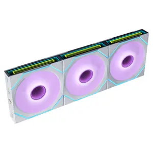 LIAN LI UNI FAN SL-INF FLEX Reverse  120mm ARGB PWM PC Cooling Fan 3-Pack with L-Wireless Controller | Dual-Sided Frame Design, 2.4 GHz L-Wireless Sync & Motherboard Dual-Mode Control, Triple-Zone Infinity Mirror RGB & FDB Bearing