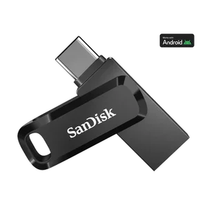 SanDisk 64GB Ultra Dual Drive Go USB Type-C & Type-A Flash Drive (Black) | Model: SDDDC3-032G-G46, USB 3.2 Gen 1 High-Speed (Up to 300MB/s Read), 2-in-1 Reversible Swivel Design, OTG On-the-Go Smartphone & PC Compatibility