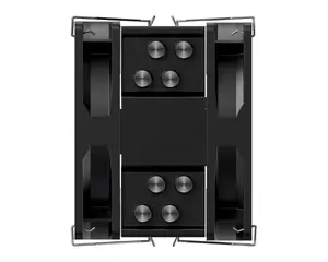 ID-COOLING SE-214-XT V2 Plus Dual Fan CPU Air Cooler (Black Edition) | Model: SE-214-XT V2 PLUS, 220W TDP Thermal Dissipation, Push-Pull Dual 120mm PWM Fans (AS-120-K V2 × 2), 4x Ф6mm Direct-Touch Copper Heatpipes (H.D.T. Architecture)