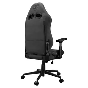 COUGAR Explore Royal Gray F | Gaming Chair | Retractable Footrest | 3D Armrests | Scalloped Seat | Imitation Linen | Head & Lumbar