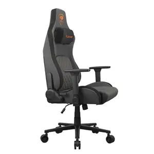COUGAR Defensor Gray-Orange | Gaming Chair | PushBack Advanced Lumbar System | 4D Folding Armrests | Magnetic Memory Foam Neck