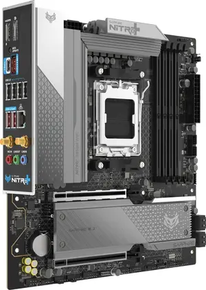 Sapphire NITRO+ B850M WIFI — AMD AM5 | B850 | Micro-ATX | DDR5-8000 | PCIe 5.0 | WiFi 6 | 4× DIMM | Premium VRM