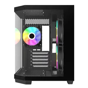 Astro AGC-X40M Micro-ATX Gaming Case | 3x ARGB Fans | Dual Chamber | Snap-On TG | GPU≤295mm