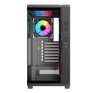 Astro AGC-U31A ATX Gaming Case | 4x ARGB Infinity PWM Fans | 6-Port Hub + Remote | BTF MB | GPU≤430mm