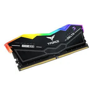 TEAMGROUP T-Force Delta RGB 64GB (2x32GB) DDR5 6000MHz CL38 Desktop Gaming Memory — Black