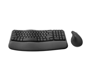 Logitech Wave Keys and Lift Vertical Ergonomic Wireless Keyboard and Mouse Combo | Model: Wave Keys + Lift Combo