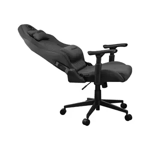 COUGAR Explore Royal Gray F | Gaming Chair | Retractable Footrest | 3D Armrests | Scalloped Seat | Imitation Linen | Head & Lumbar