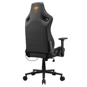 COUGAR Defensor Gray-Orange | Gaming Chair | PushBack Advanced Lumbar System | 4D Folding Armrests | Magnetic Memory Foam Neck