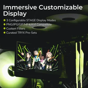 TRYX STAGE 360 ARGB All-in-One Liquid CPU Cooler | Dual 4.0" IPS Displays