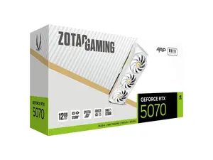 ZOTAC GAMING GeForce RTX 5070 AMP White Edition 12GB GDDR7 — Blackwell | 2587 MHz | SPECTRA RGB | White 