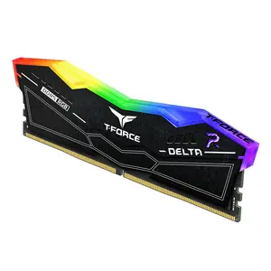 TEAMGROUP T-Force Delta RGB 64GB (2x32GB) DDR5 6000MHz CL38 Desktop Gaming Memory — Black