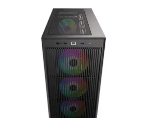 ID-COOLING WARE 510 ARGB BLACK ATX PC Case | Classic High-Airflow Mid-Tower, Tempered Glass, 4x Pre-Installed ARGB Fans & Dual 360mm Radiator Support