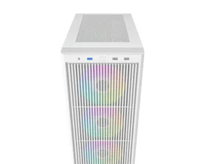 ID-COOLING WARE 310 ARGB WHITE Micro-ATX PC Case | High-Airflow Mesh Front, Tempered Glass Side Panel, 3x Pre-Installed ARGB Fans & 240mm/280mm Radiator Support