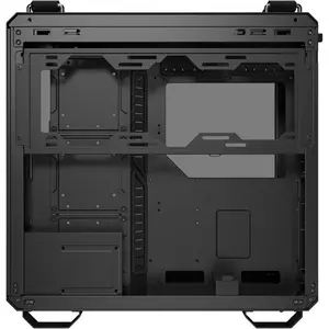 ASUS TUF Gaming GT502 Dual-Chamber Mid-Tower PC Case (White Edition - No Fans) | Front & Side Tempered Glass Panels, Tool-Free Quick-Release Side Panels, Included Vertical GPU Bracket & Heavy-Duty TUF Woven Top Handles