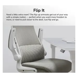 COUGAR Stryder Black | Highback Ergonomic Hybrid Workspace Chair | Flip-Up Armrests | Imitation Linen | TÜV Certified